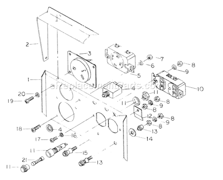 Page D Diagram and Parts List for 8720-1  Briggs and Stratton Generator